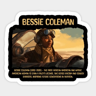 Bessie Coleman, Black History, Black Woman Sticker